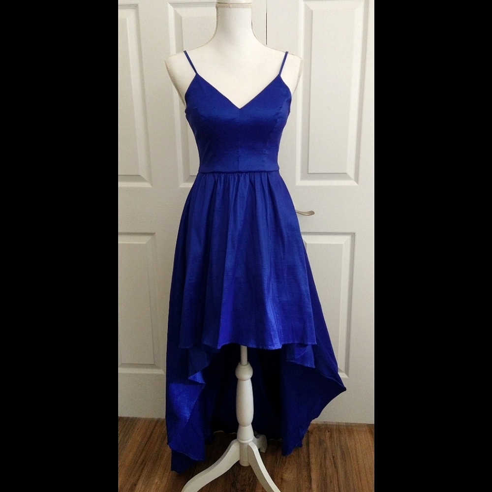 Cobalt Blue Hi-Lo B. Darlin Prom Dress Size 3/4